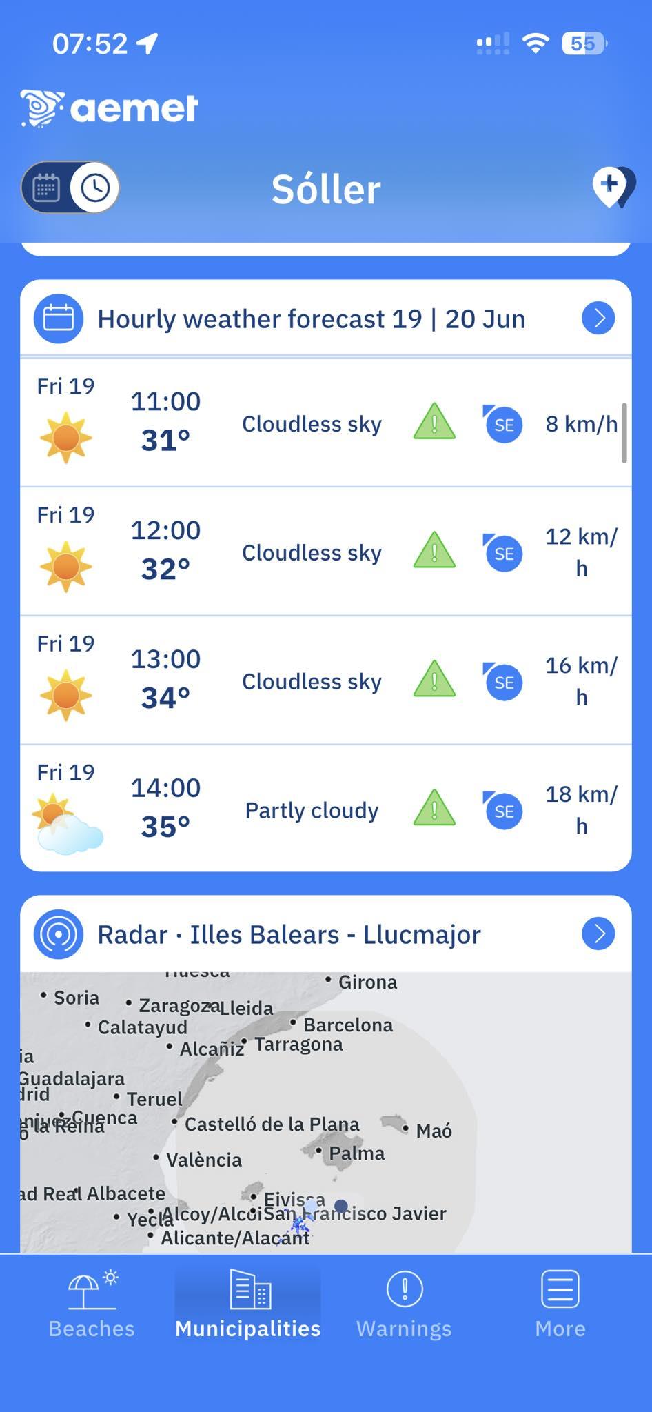 aemet weather radar mallorca
